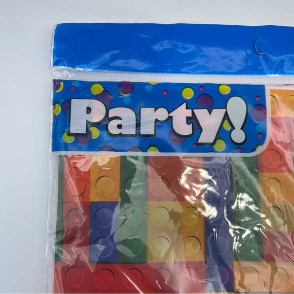 Building Block Style Plastic Table Covers (3 Pack) Party Decor 54”x108” - Picture 6 of 11